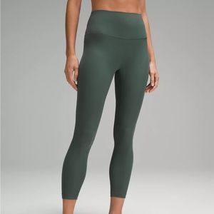 Lululemon Align Ribbed High Rise Pant 25” in Dark Forest
